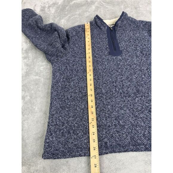 Orvis Men's Brighton Quarter Zip Sweater Size XL Blue - Picture 10 of 11